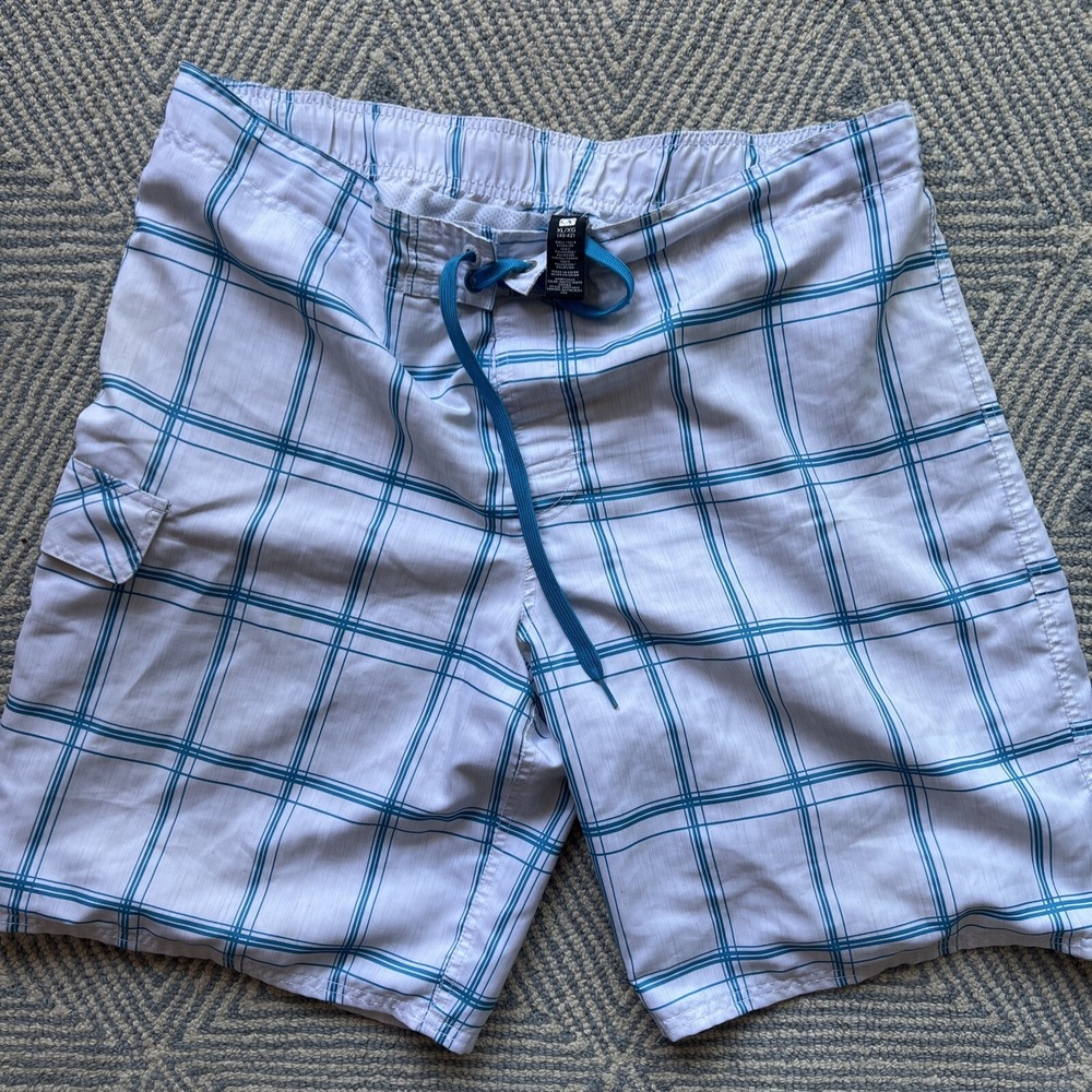 OP Board/Swim Short - XL - White/Blue-Green